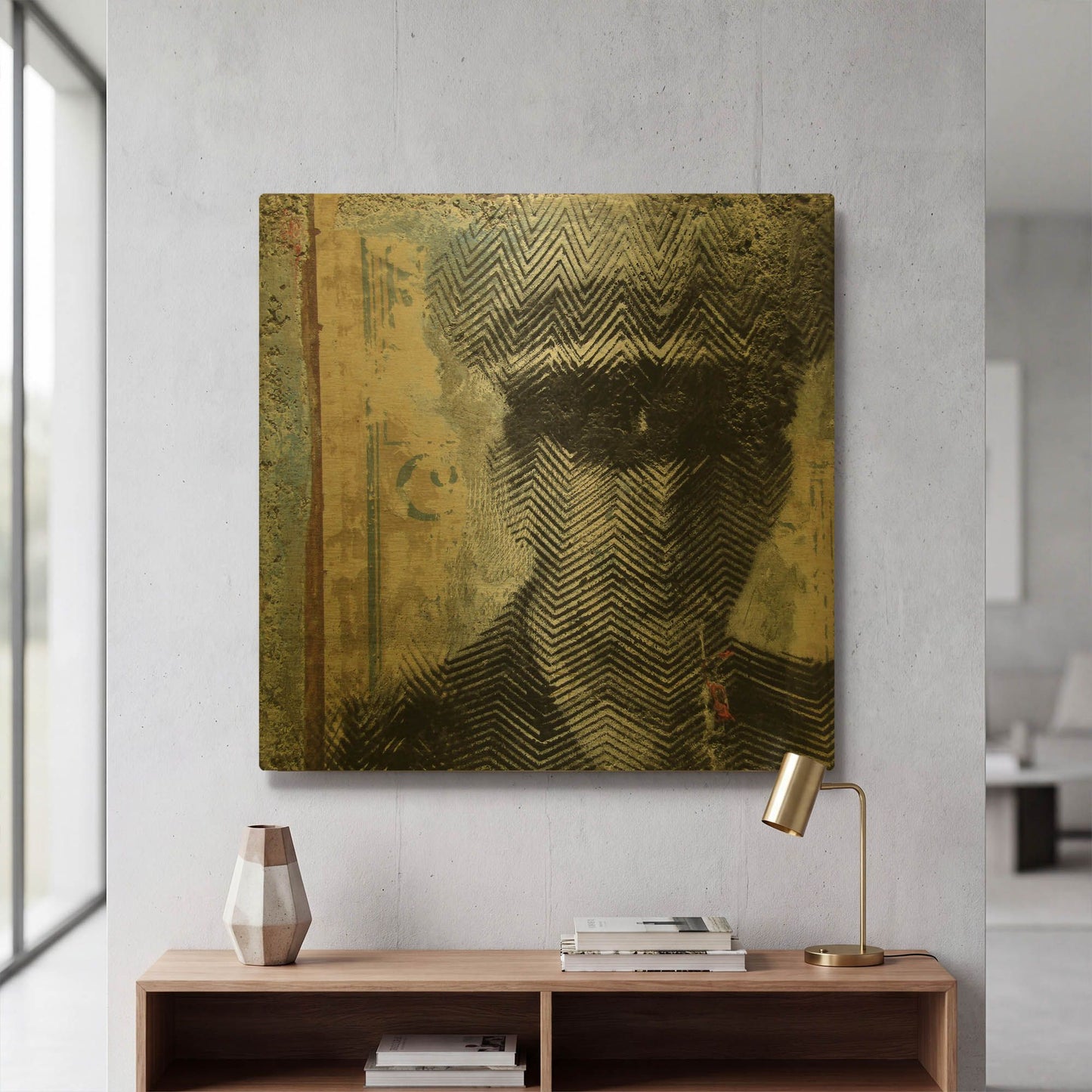 'Weathered' By LovIsArt Gold Metal Wall Art