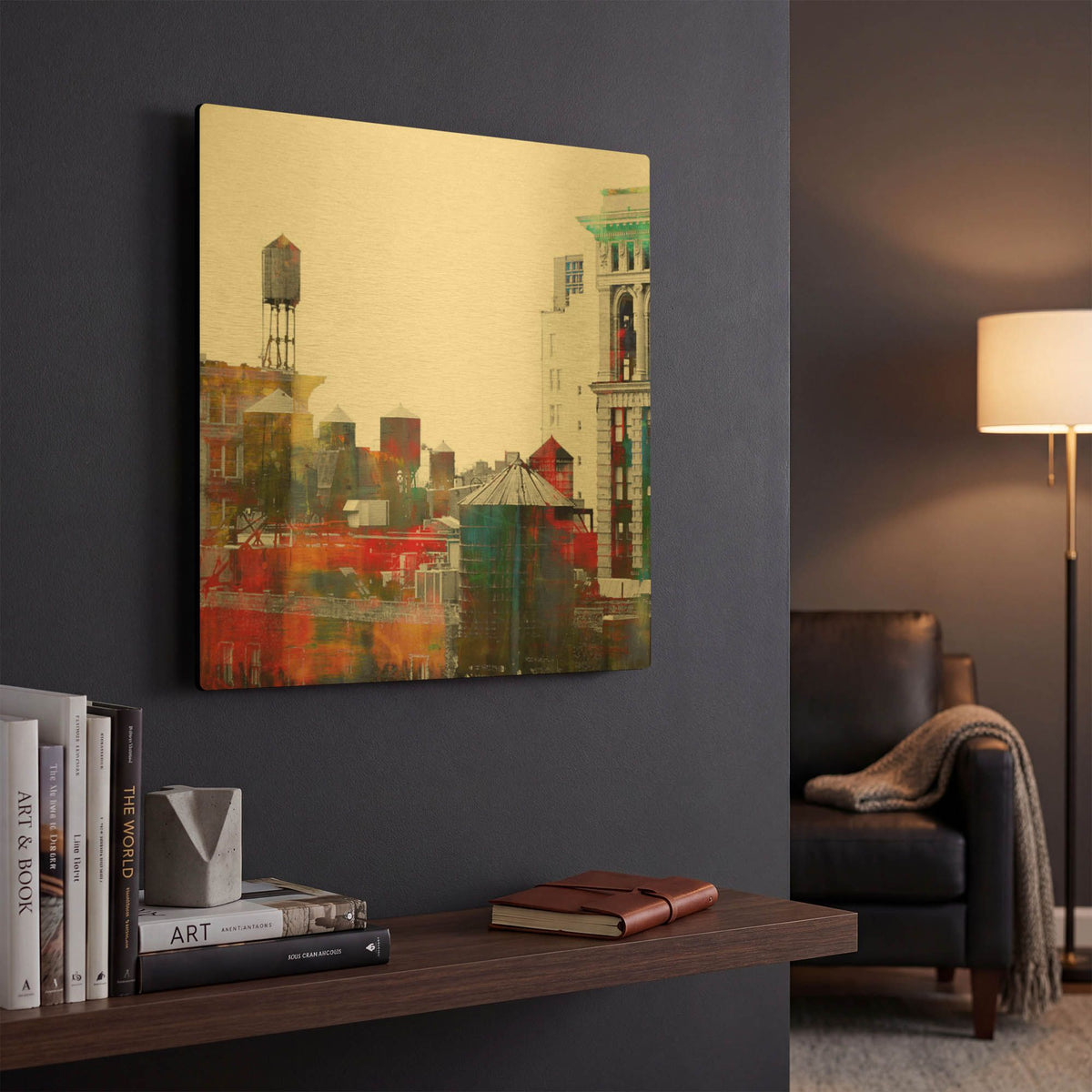 'Where The Streets Have No Name' By LovIsArt Gold Metal Wall Art