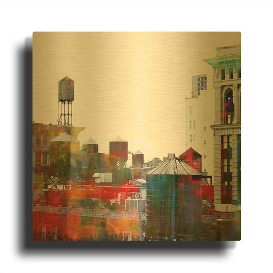 'Where The Streets Have No Name' By LovIsArt Gold Metal Wall Art