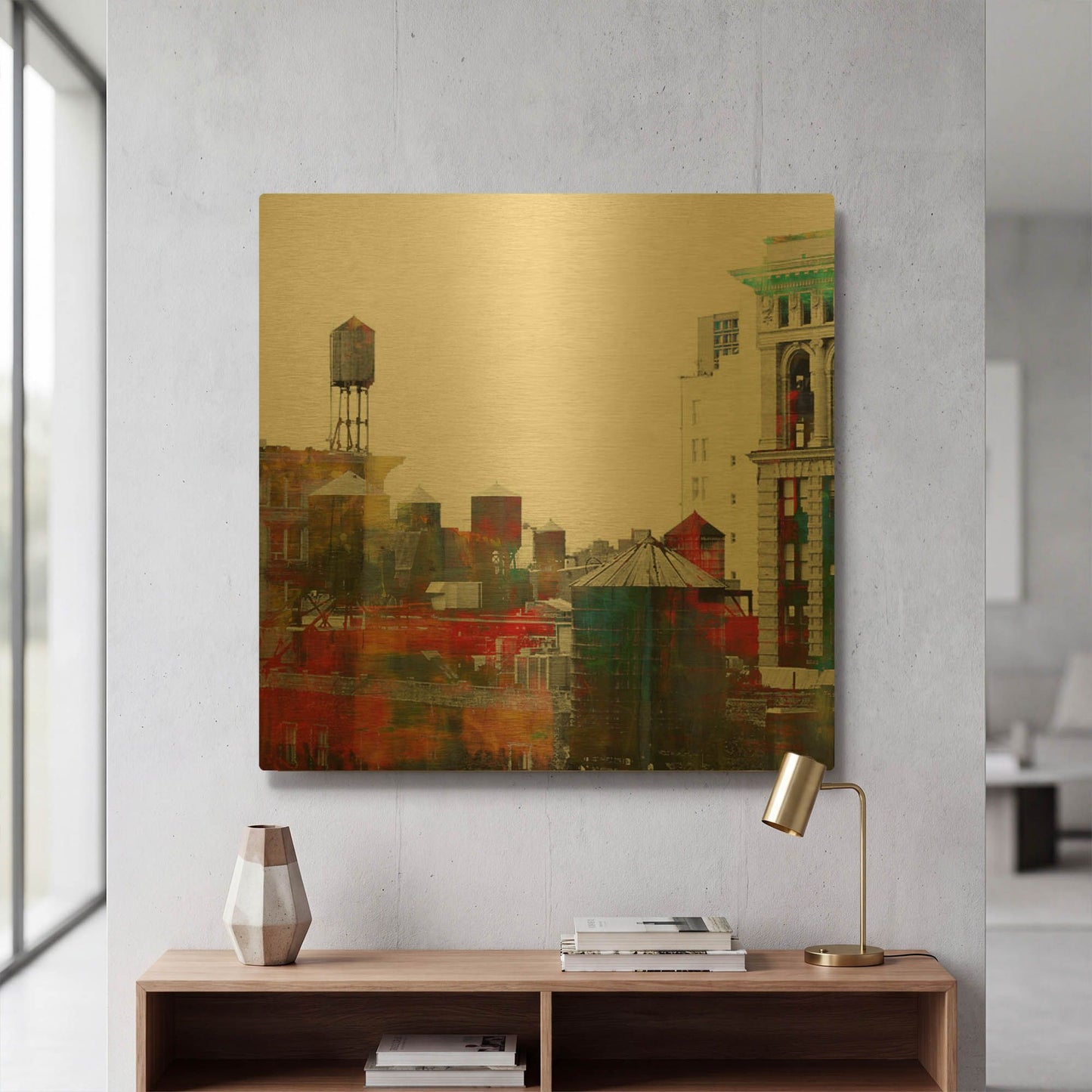 'Where The Streets Have No Name' By LovIsArt Gold Metal Wall Art