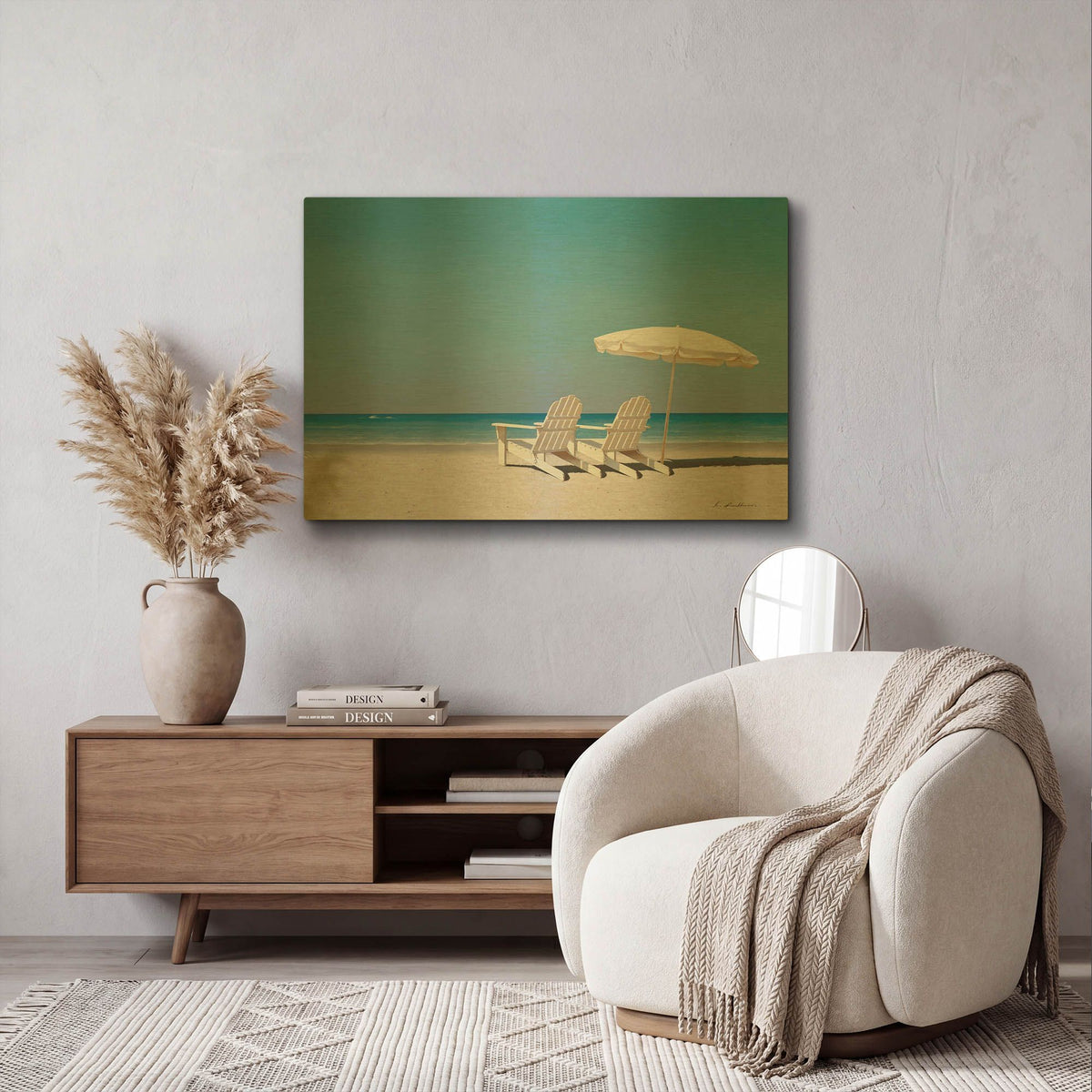 'Lazy Days' By Zhen-Huan Lu Gold Metal Wall Art