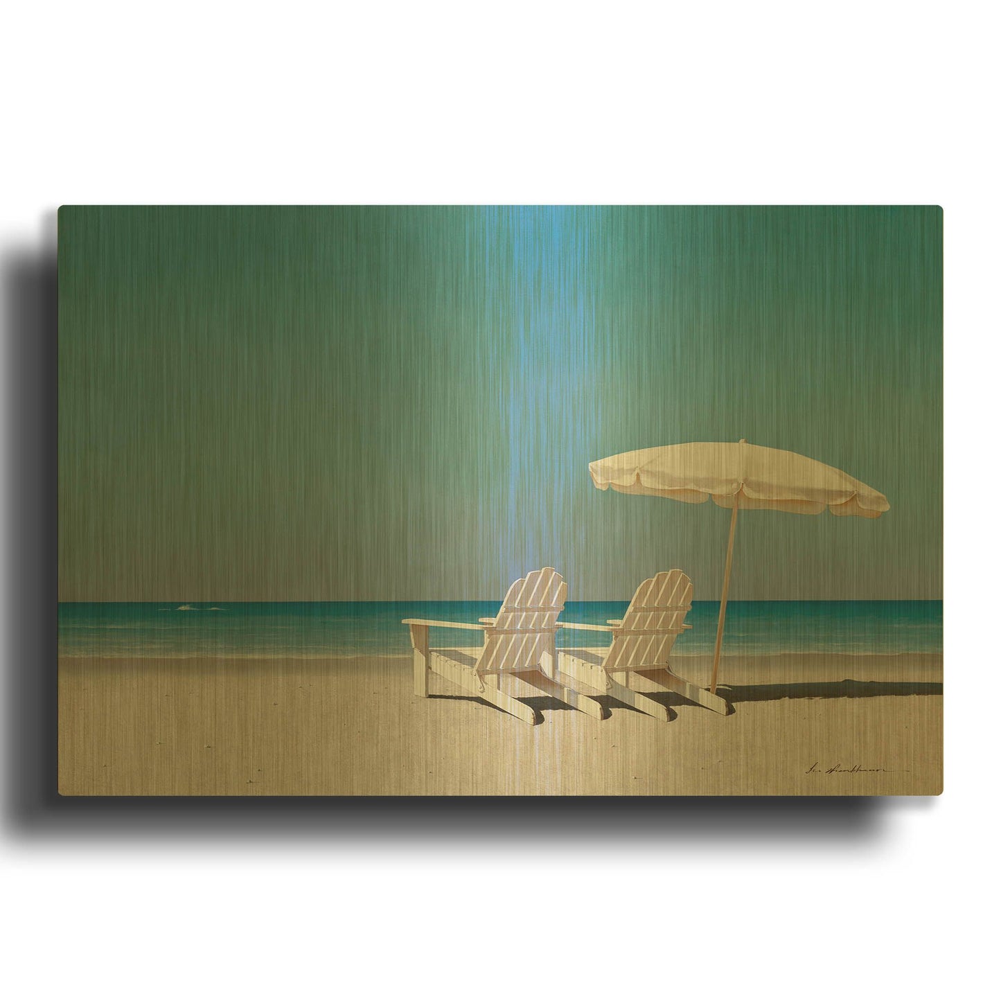 'Lazy Days' By Zhen-Huan Lu Gold Metal Wall Art