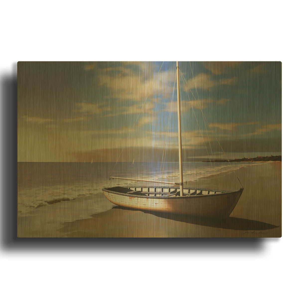 'Sunset' By Zhen-Huan Lu Gold Metal Wall Art