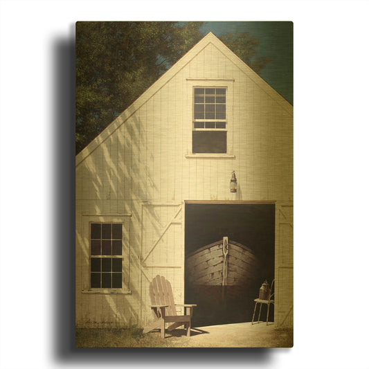 'The Barn' By Zhen-Huan Lu Gold Metal Wall Art