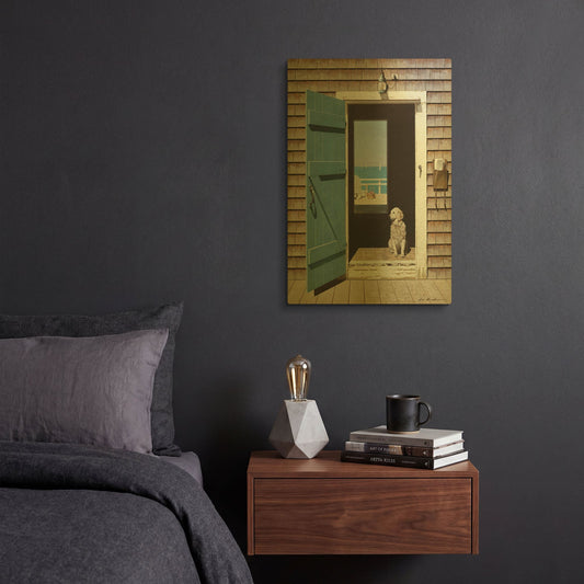 'Ocean Breath' By Zhen-Huan Lu Gold Metal Wall Art