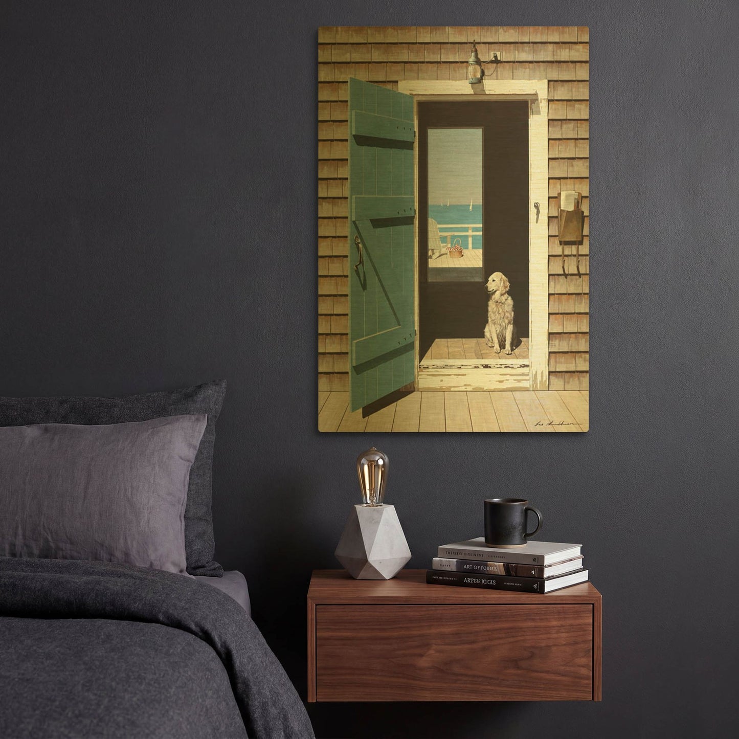 'Ocean Breath' By Zhen-Huan Lu Gold Metal Wall Art