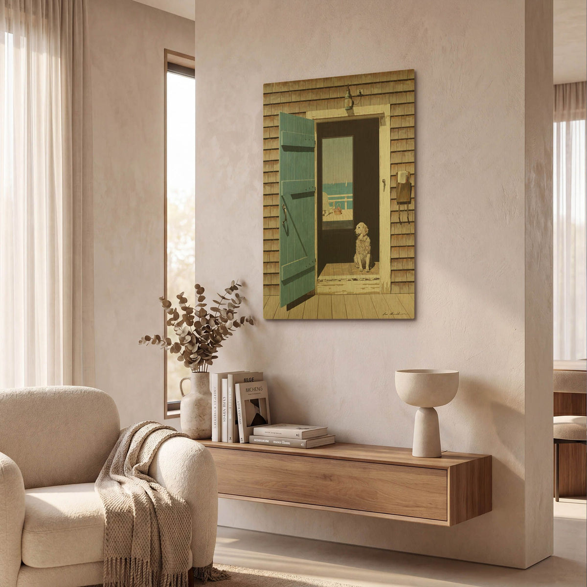 'Ocean Breath' By Zhen-Huan Lu Gold Metal Wall Art