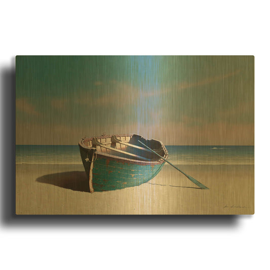 'Solitaire' By Zhen-Huan Lu Gold Metal Wall Art