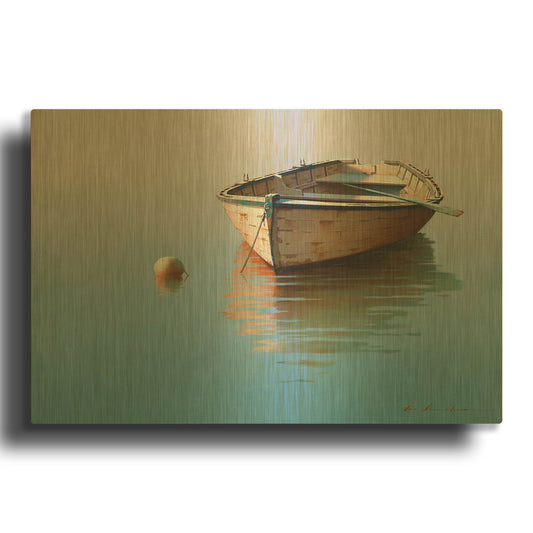 'Boat 4' By Zhen-Huan Lu Gold Metal Wall Art