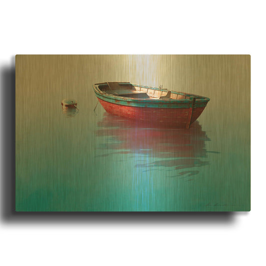 'Boat 5' By Zhen-Huan Lu Gold Metal Wall Art