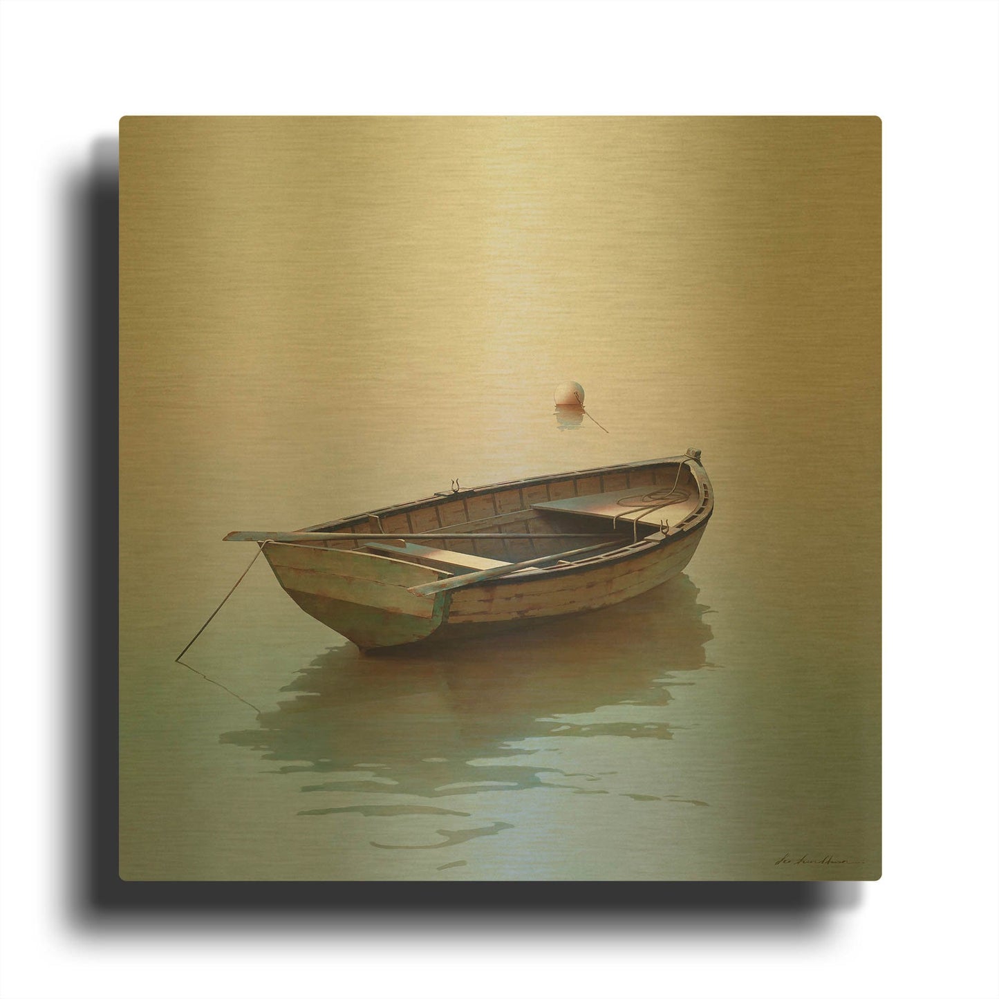 'Boat 6' By Zhen-Huan Lu Gold Metal Wall Art