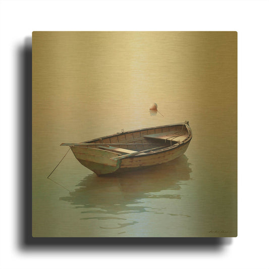 'Boat 6' By Zhen-Huan Lu Gold Metal Wall Art