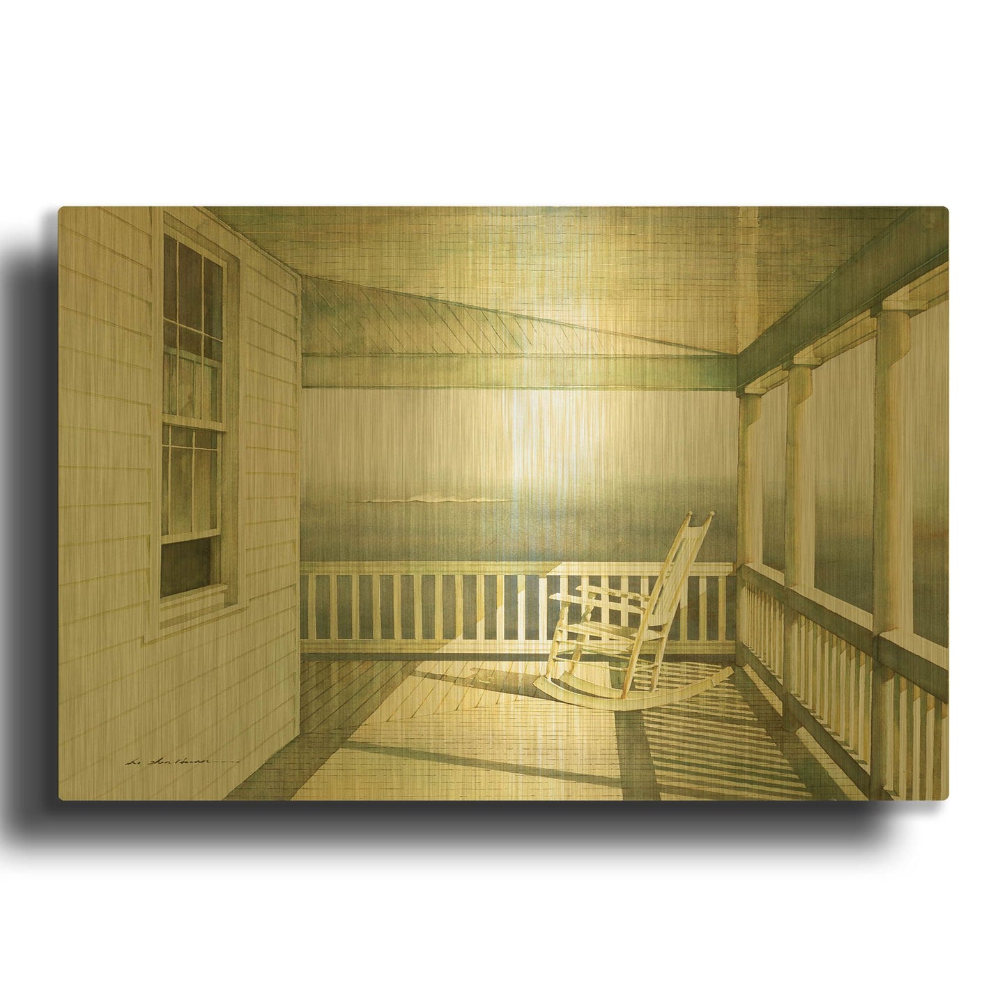 'White Caps 2000' By Zhen-Huan Lu Gold Metal Wall Art