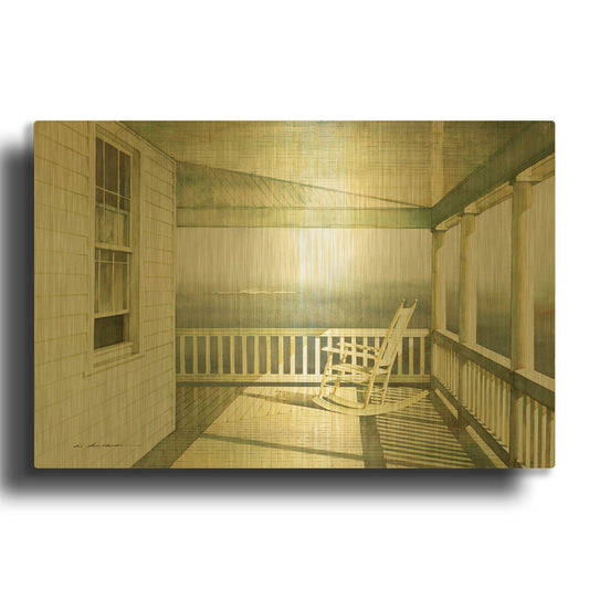 'White Caps 2000' By Zhen-Huan Lu Gold Metal Wall Art