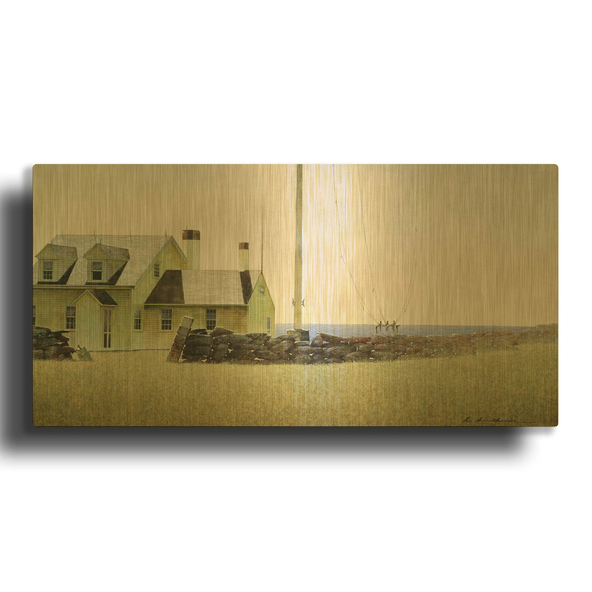 'Southern Island' By Zhen-Huan Lu Gold Metal Wall Art