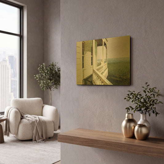 'Nantucket Light' By Zhen-Huan Lu Gold Metal Wall Art