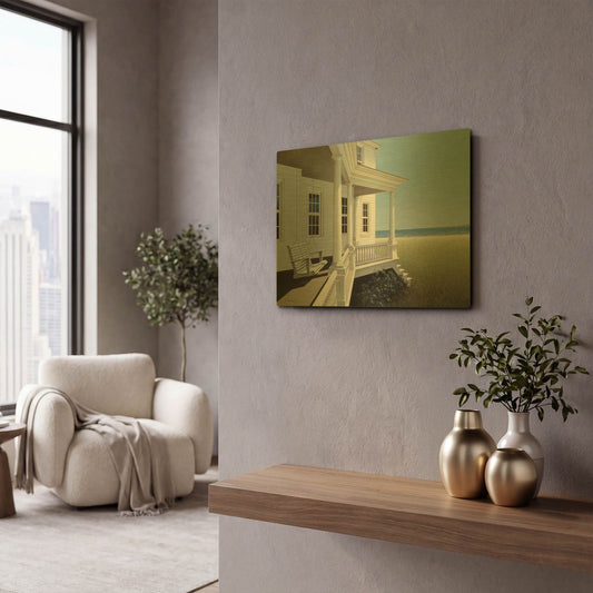 'Swinger' By Zhen-Huan Lu Gold Metal Wall Art