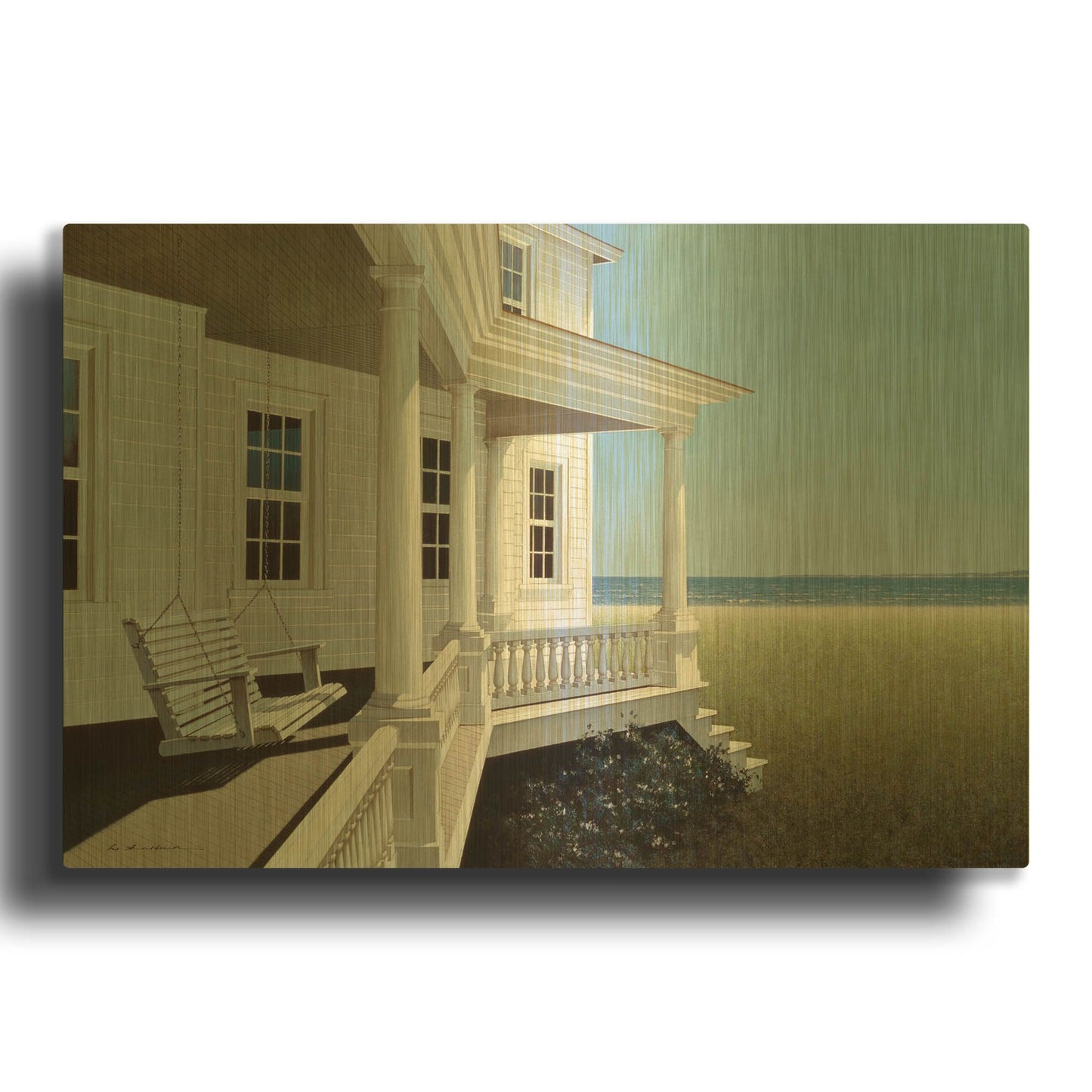 'Swinger' By Zhen-Huan Lu Gold Metal Wall Art