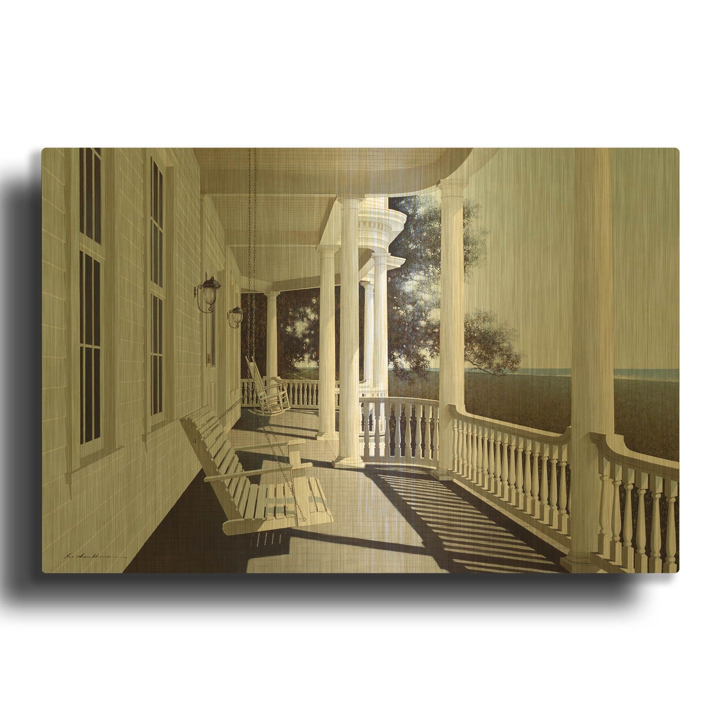 'Gaslights' By Zhen-Huan Lu Gold Metal Wall Art