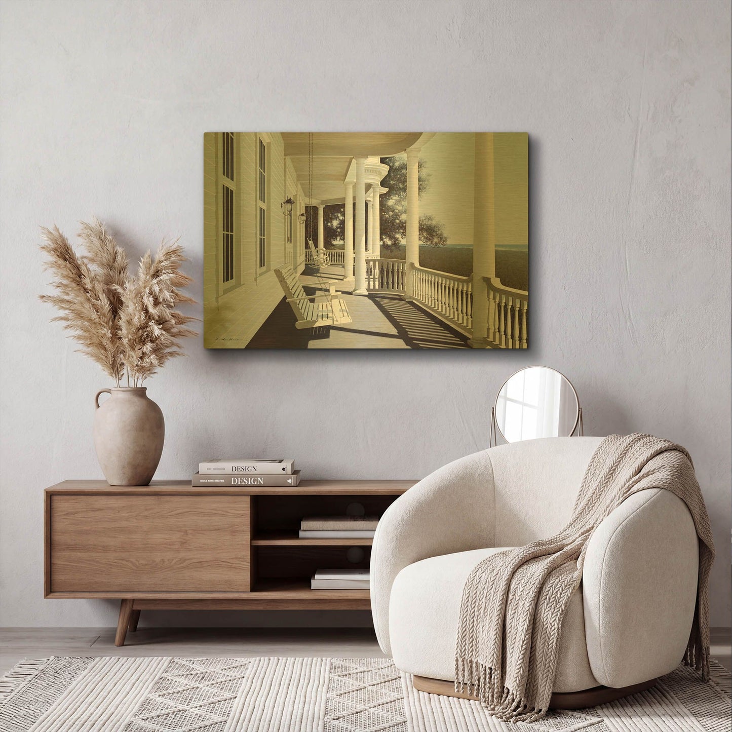 'Gaslights' By Zhen-Huan Lu Gold Metal Wall Art