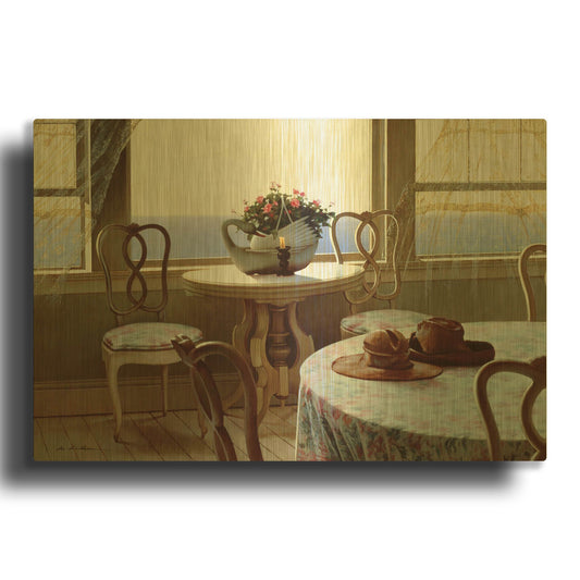 'The Dining Room' By Zhen-Huan Lu Gold Metal Wall Art