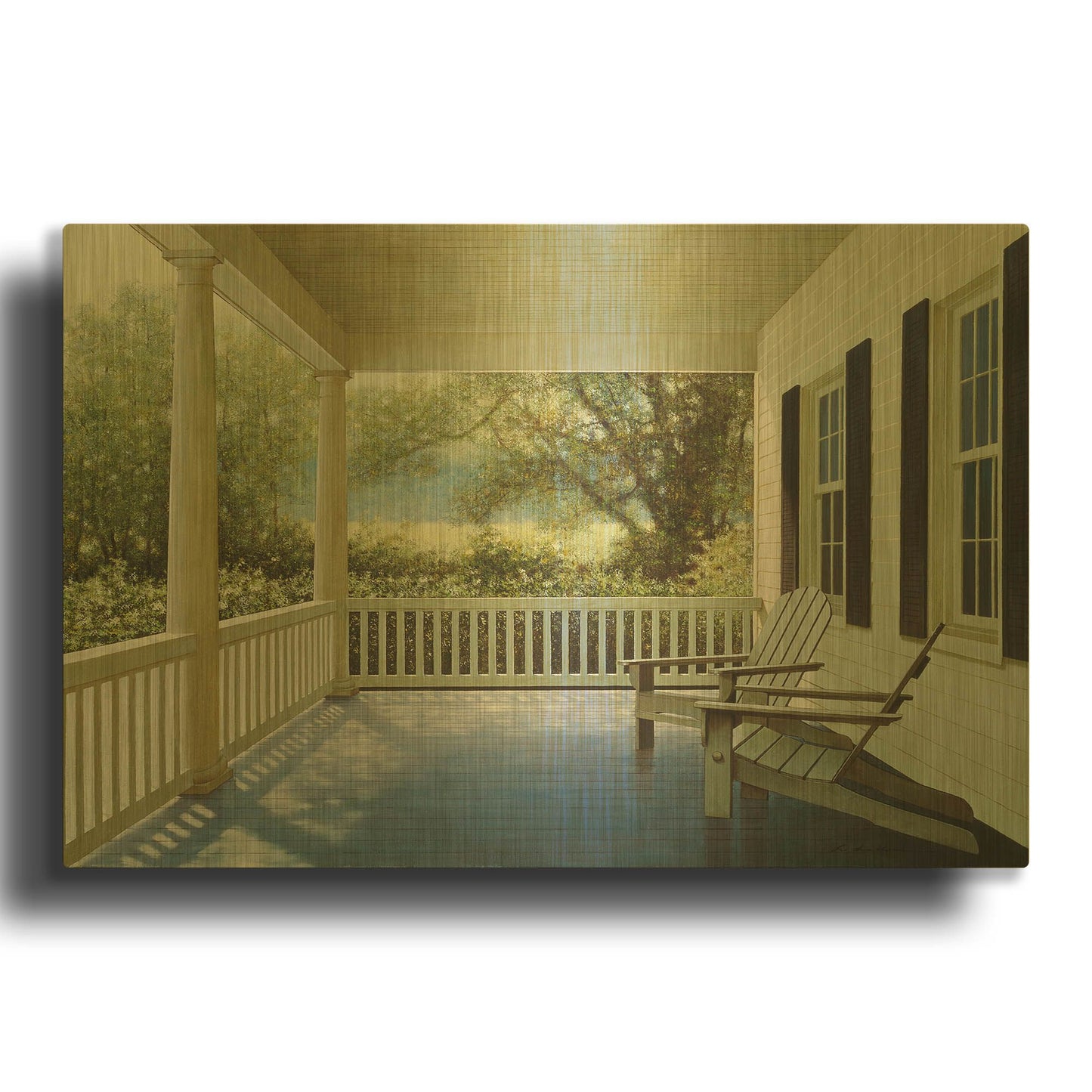 'Friends' By Zhen-Huan Lu Gold Metal Wall Art