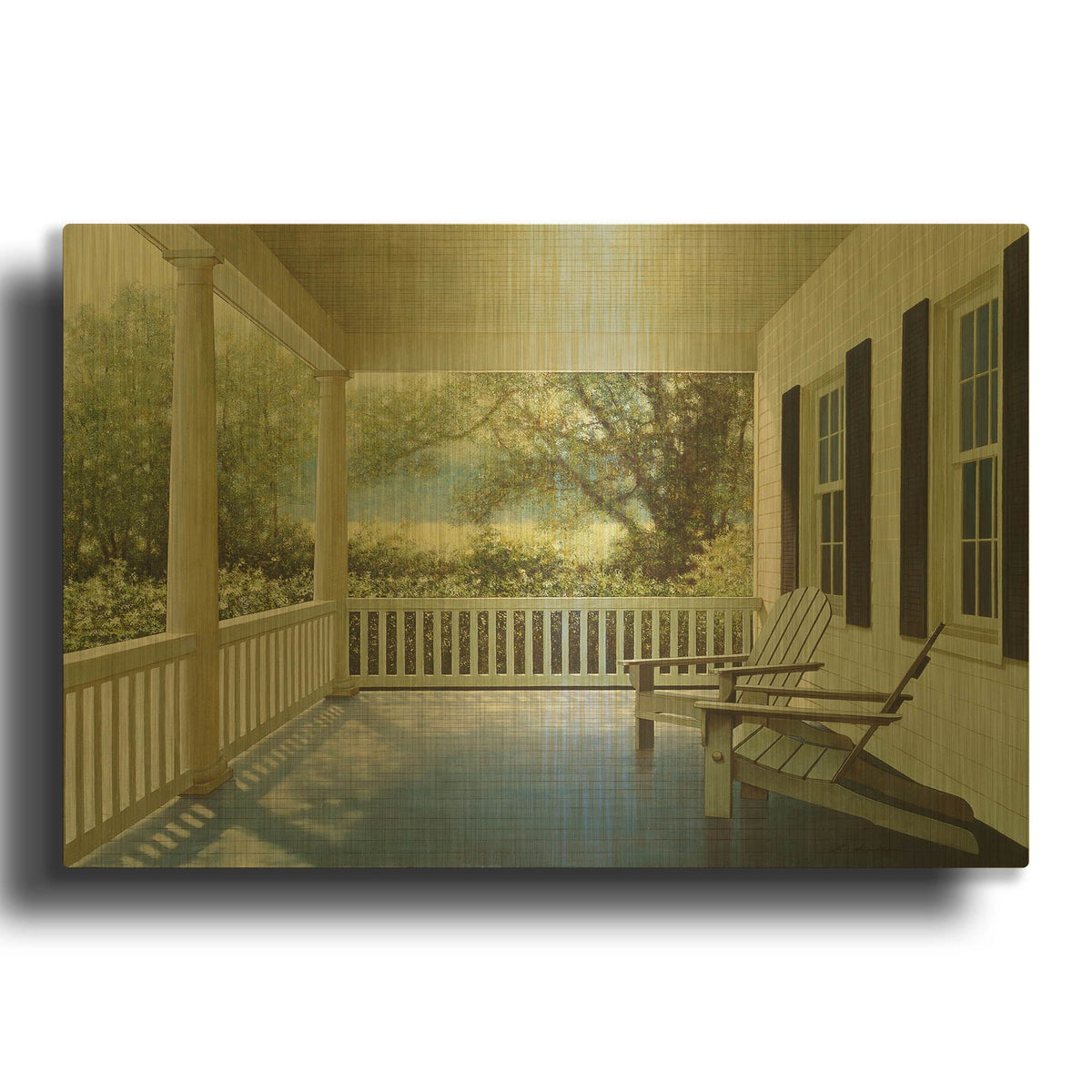 'Friends' By Zhen-Huan Lu Gold Metal Wall Art