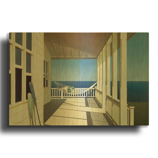'Porch Shadows' By Zhen-Huan Lu Gold Metal Wall Art