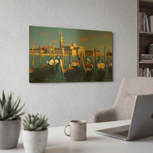 'Venice' By Zhen-Huan Lu Gold Metal Wall Art