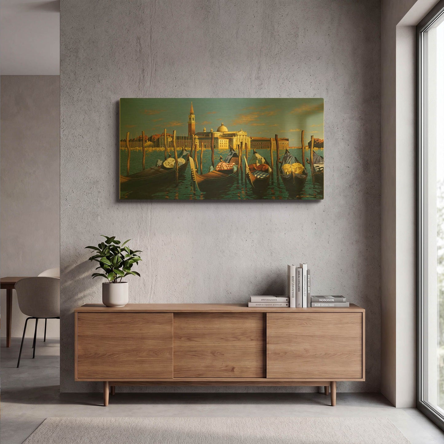 'Venice' By Zhen-Huan Lu Gold Metal Wall Art