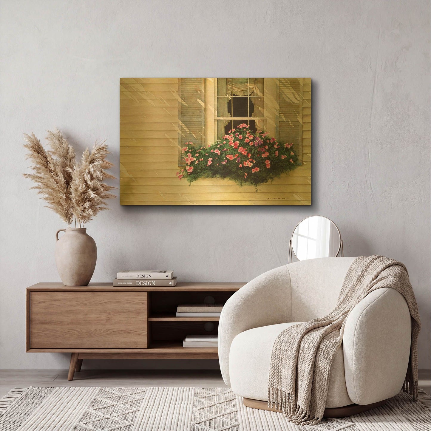 'Shutter Blue' By Zhen-Huan Lu Gold Metal Wall Art