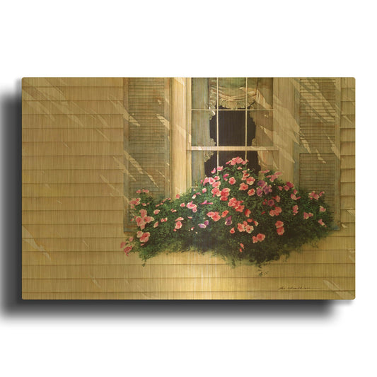 'Shutter Blue' By Zhen-Huan Lu Gold Metal Wall Art