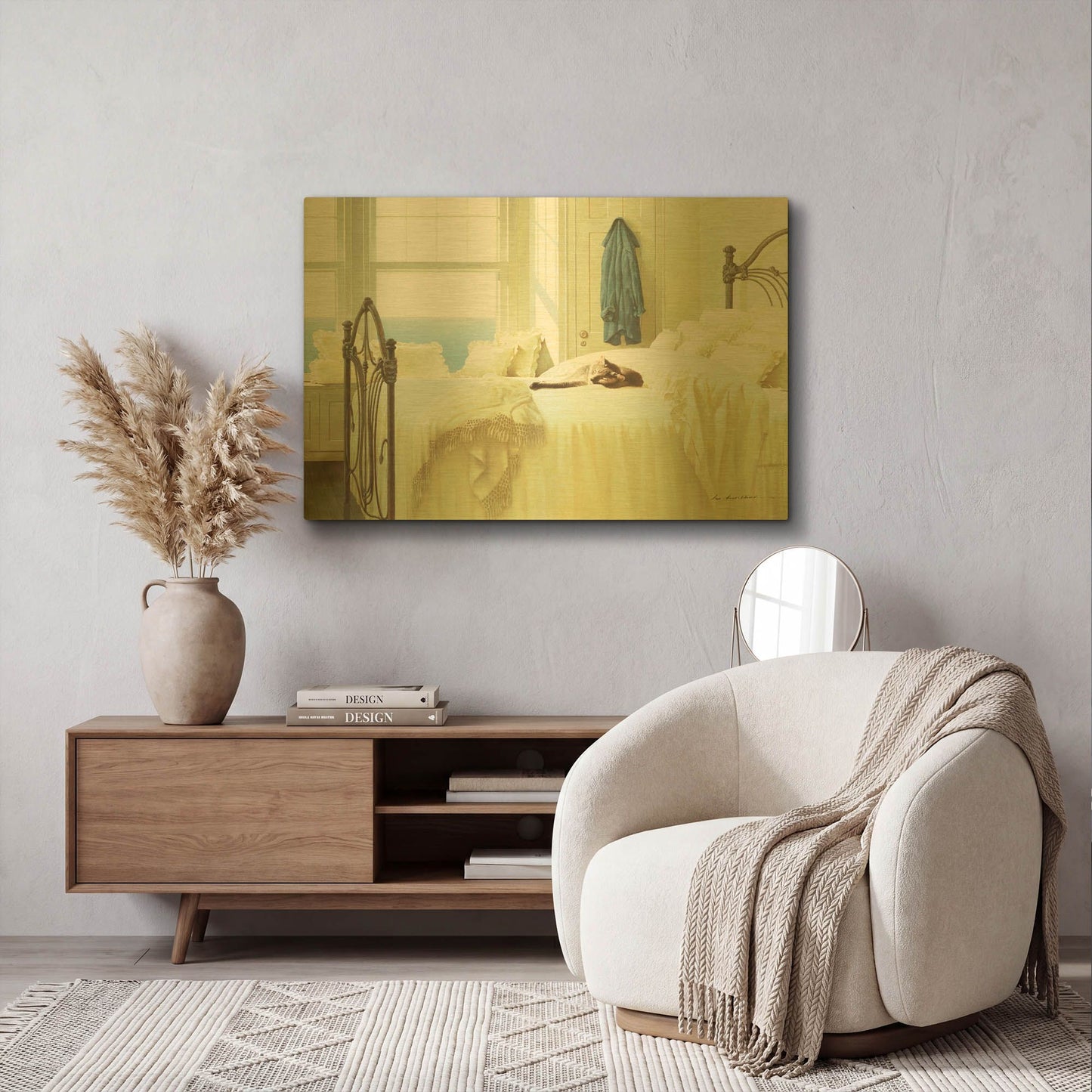 'Morning Sun' By Zhen-Huan Lu Gold Metal Wall Art