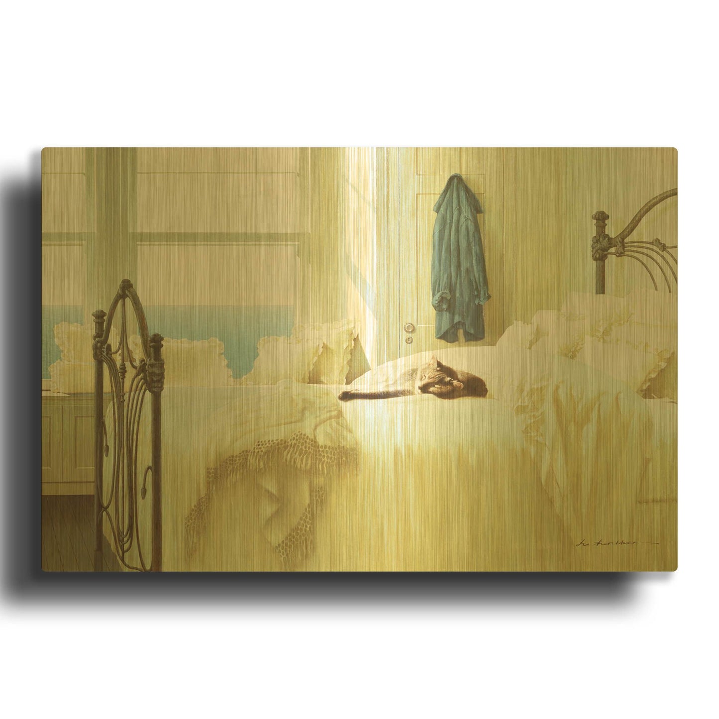 'Morning Sun' By Zhen-Huan Lu Gold Metal Wall Art
