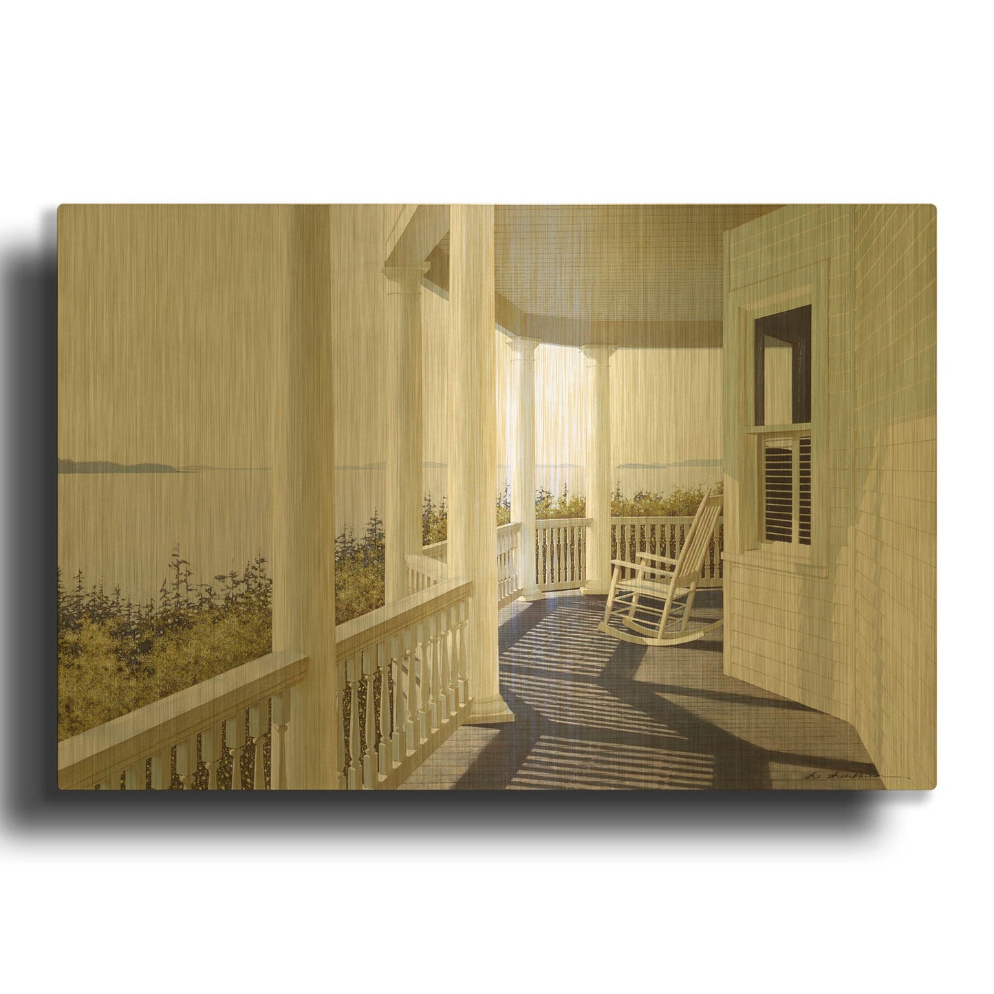 'Carolina Overlook' By Zhen-Huan Lu Gold Metal Wall Art