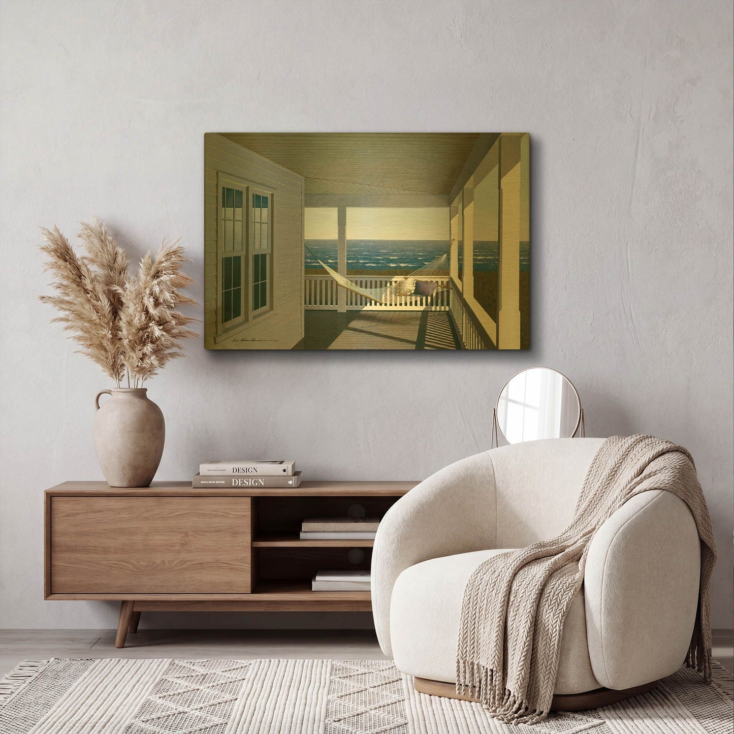 'White Caps' By Zhen-Huan Lu Gold Metal Wall Art