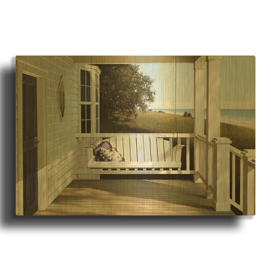 'Shore House' By Zhen-Huan Lu Gold Metal Wall Art