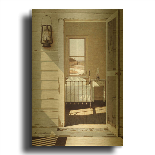 'Oil Lamp' By Zhen-Huan Lu Gold Metal Wall Art