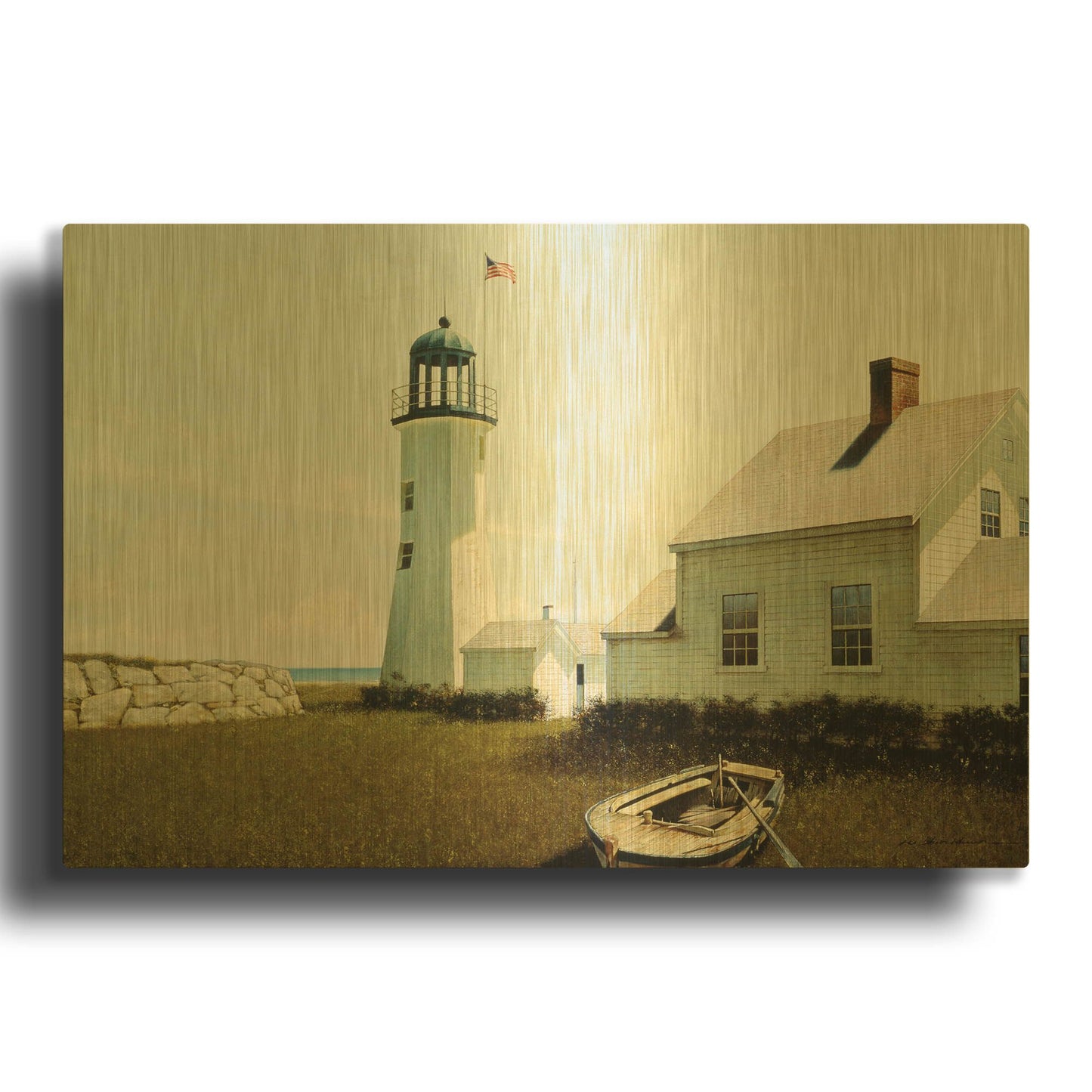 'Point Lookout' By Zhen-Huan Lu Gold Metal Wall Art