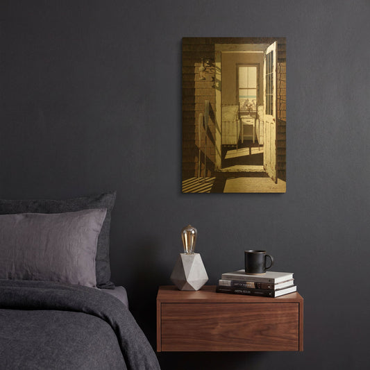 'Electric Fan' By Zhen-Huan Lu Gold Metal Wall Art