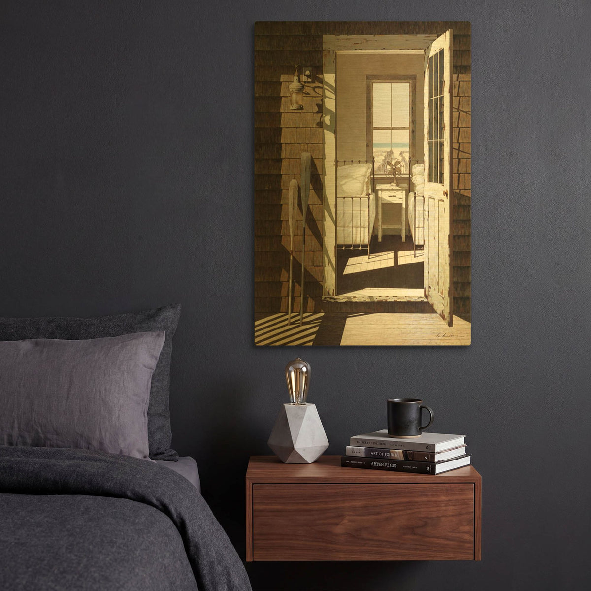 'Electric Fan' By Zhen-Huan Lu Gold Metal Wall Art