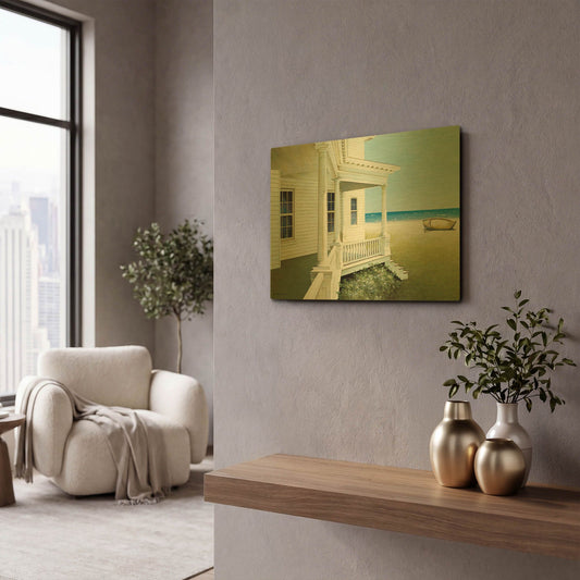 'Deserted' By Zhen-Huan Lu Gold Metal Wall Art