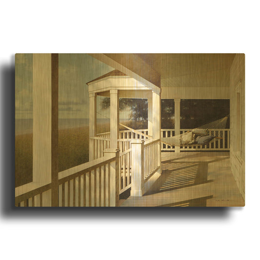 'Porch Swing 2' By Zhen-Huan Lu Gold Metal Wall Art