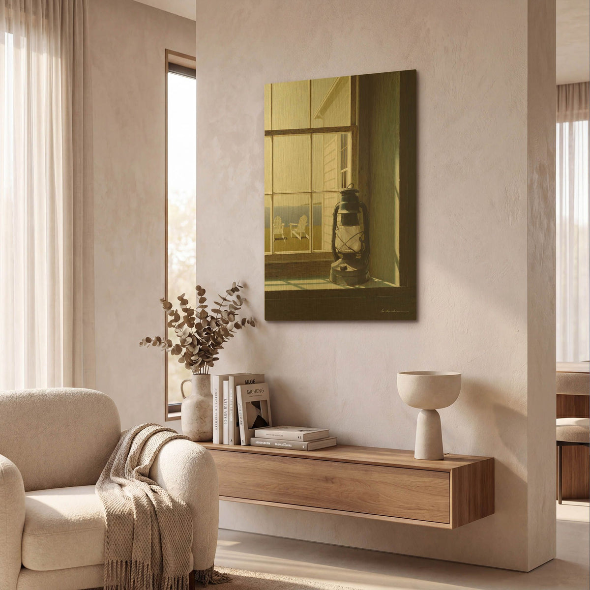 'Window' By Zhen-Huan Lu Gold Metal Wall Art