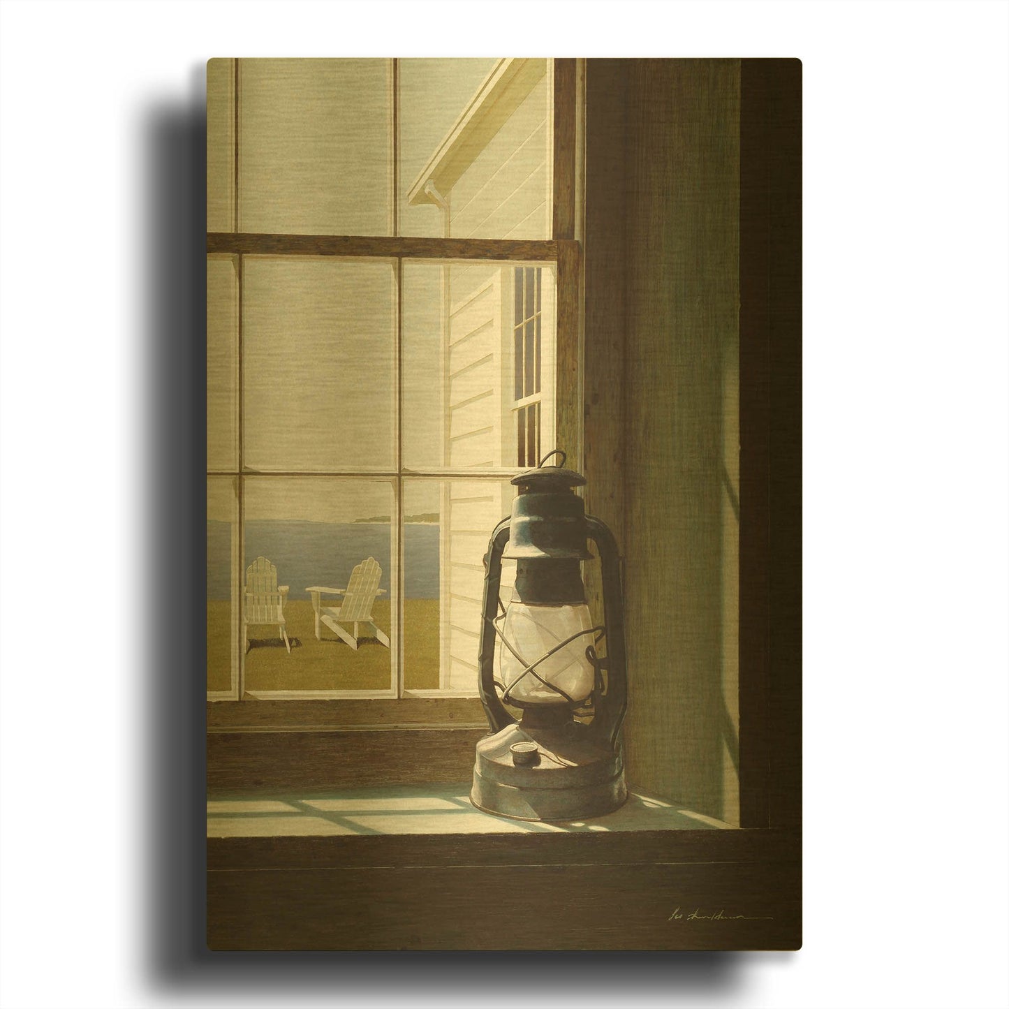 'Window' By Zhen-Huan Lu Gold Metal Wall Art