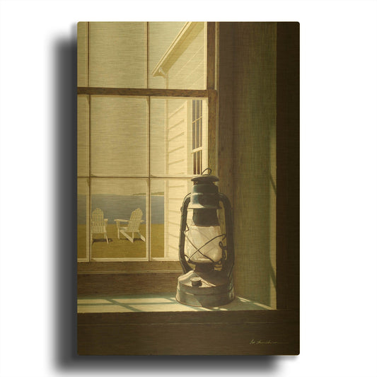 'Window' By Zhen-Huan Lu Gold Metal Wall Art