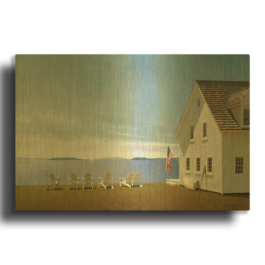 'Summer Retreat' By Zhen-Huan Lu Gold Metal Wall Art