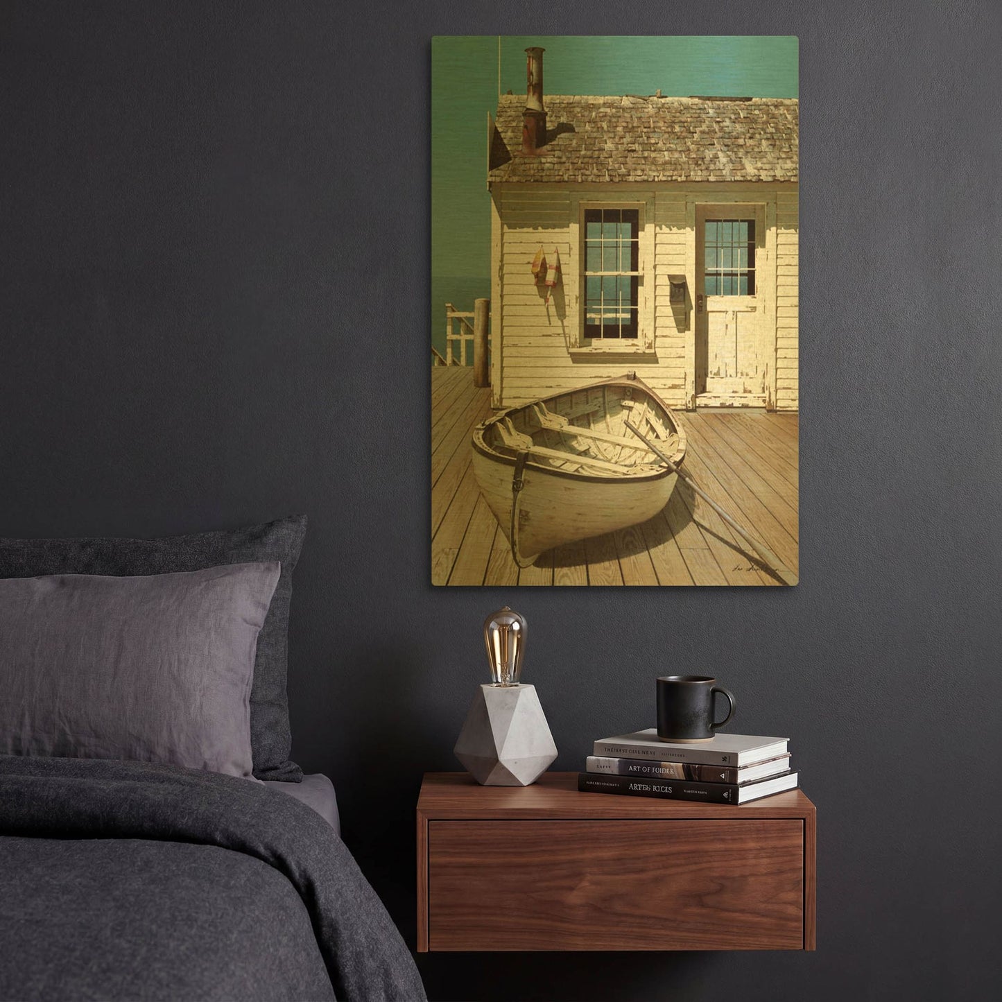 'Weathered Traveler' By Zhen-Huan Lu Gold Metal Wall Art