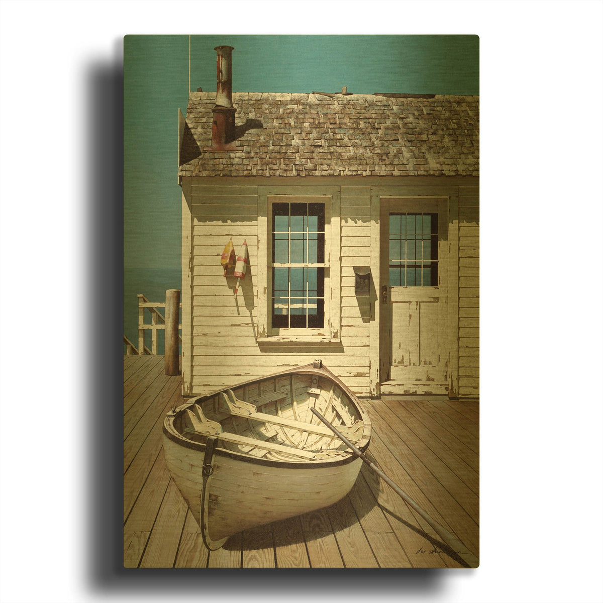 'Weathered Traveler' By Zhen-Huan Lu Gold Metal Wall Art