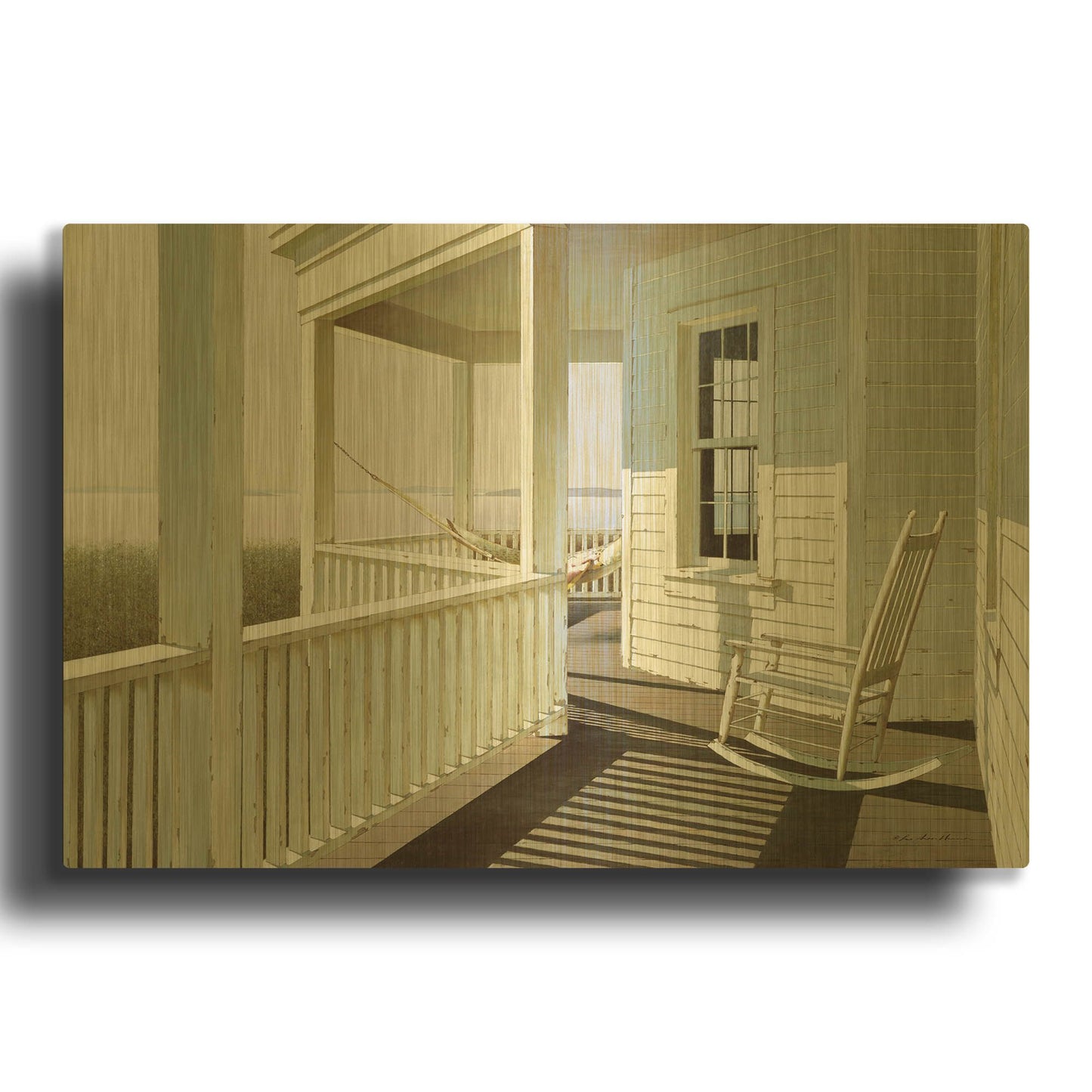 'Morning Light Rocker' By Zhen-Huan Lu Gold Metal Wall Art
